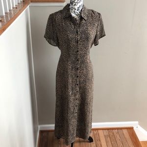 Silk Leopard-print Dress 👗